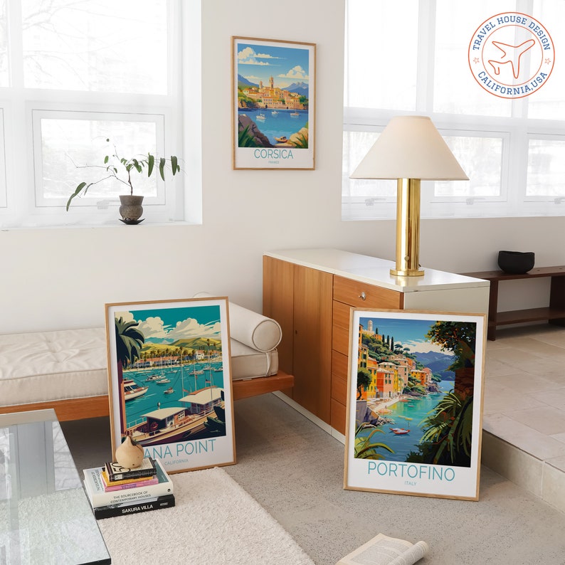 Monaco Art Travel Poster, Monaco Poster, Europe Travel Poster, Monaco Wall Art Travel Poster, Europe French Riviera Travel Gifts image 7