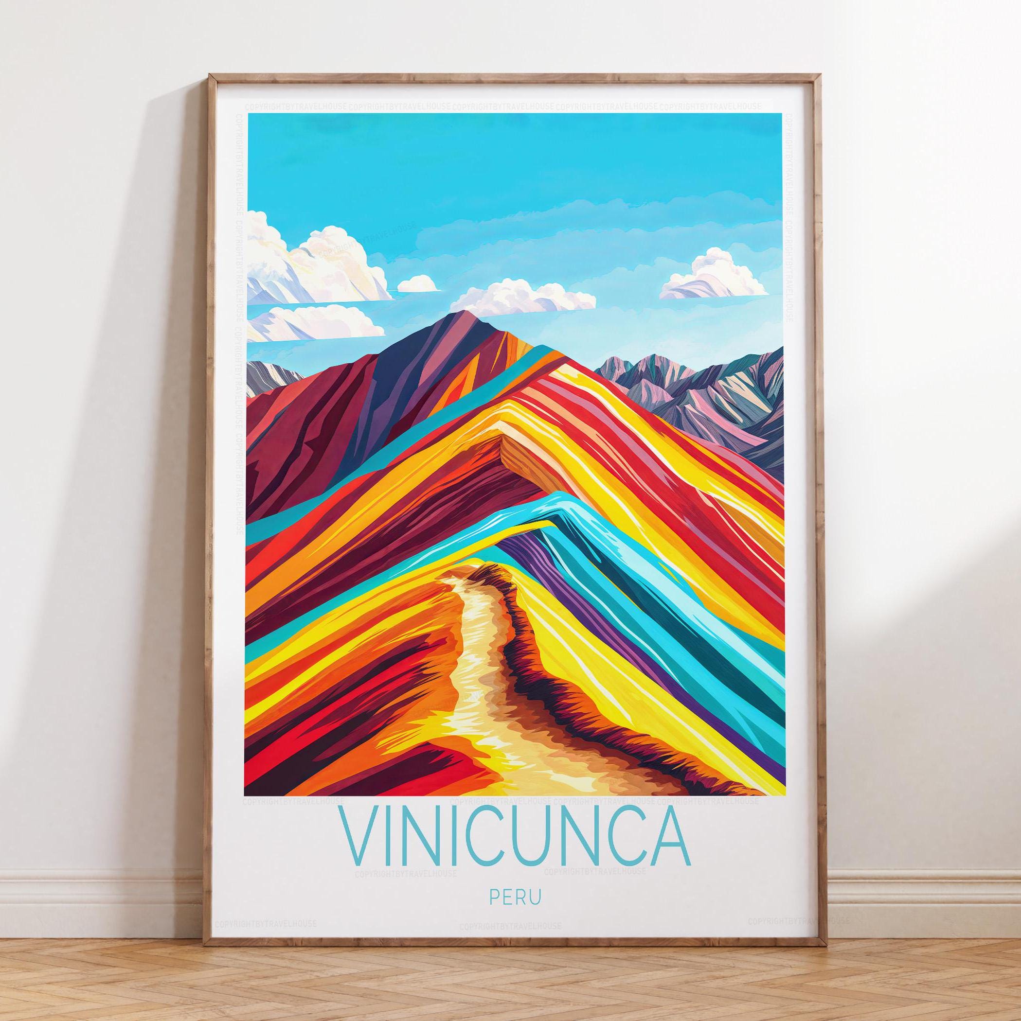 Vinicunca ペルー旅行ポスター、ペルー ウォール アート プリント