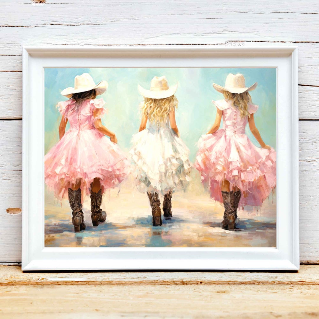 retro cowgirl art prints - set of 3 - digital download... Retro Cowgirl Nursery Print: Western Wall Art (digital Download) - Etsy