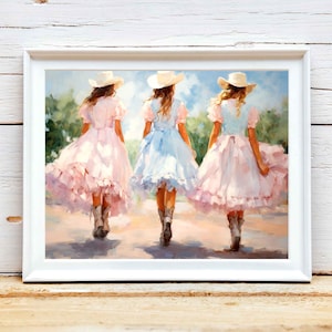 Retro Cowgirl Print: Trendy Western Wall Art (Digital Download)