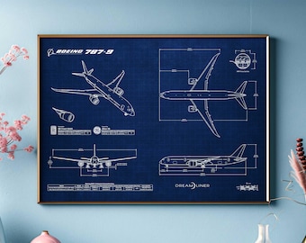 Airbus A321neo Blueprint Poster Horizontal | Aviation Wall Art - Etsy