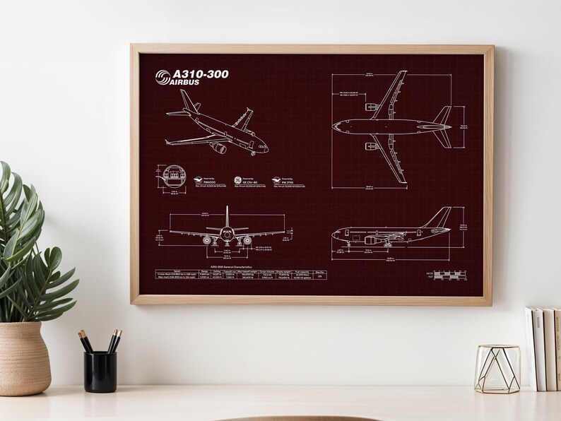 Airbus A310 300 Blueprint Poster Horizontal Aviation Wall Art Etsy UK Airbus A310 300 Blueprint Poster Horizontal Aviation Wall Art Etsy UK