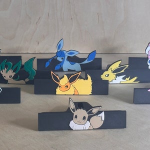 Eeveelution-set: volledig verstelbare displaystandaard voor ruilkaarten