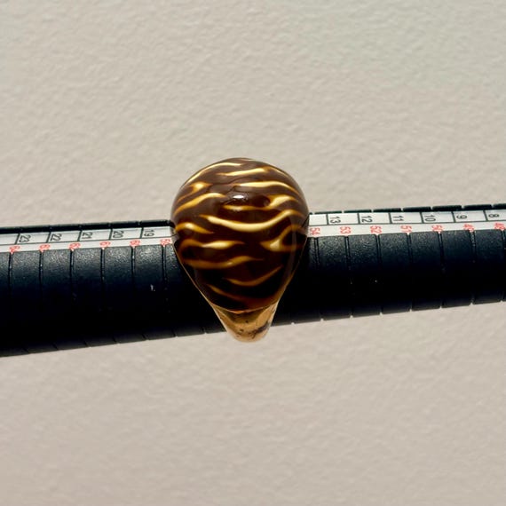 Tortoiseshell Resin Statement Ring, Gold Tone Boh… - image 13