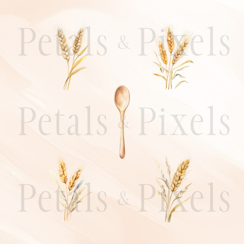 Sourdough Bread Clipart Watercolor Rustic Kitchen Bakery Graphics Bread