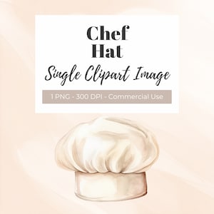 Koch Hut Clipart, Aquarell Clipart, Küche Grafiken, Bäckerei Clipart, Kulinarische Clipart, Koch Beret, Restaurant Clipart PNG