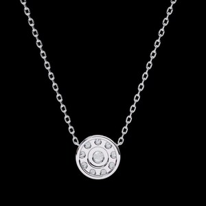 0.10 CT Round & 0.14 CT Round Cut Moissanite Pendant in Silver, Gold, Platinum | Custom Made Elegant Gift for Her | Fine Jewelry&quot;