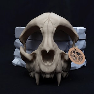 Cat Skull Half-Face Mask – 3D Printed Halloween Costume, Gothic Fancy Dress Accessory