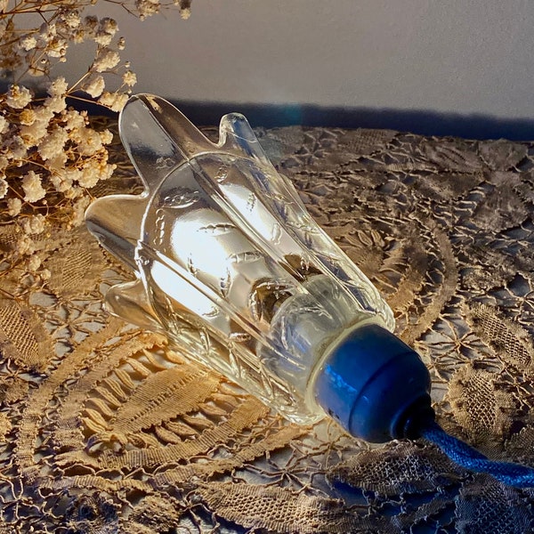 Baladeuse Art Deco, lampe verre ancienne, lampe d'appoint, lumière de charme