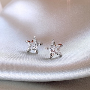 2023 new trendy foreign style high-end earrings niche design Star earrings female