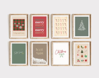 Classic Christmas prints | 8 Christmas printables | Christmas decor | Christmas wall art | Holiday decor | Printable wall art