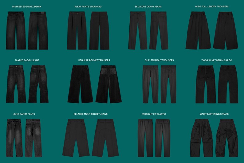 Apparel Mockup Collection: Realistic Streetwear Design Display & Urban Fashion Tech Pack Style Clothing Pack