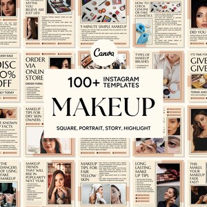 Makeup Template, Makeup Canva, Makeup Social Media, Makeup Instagram, Makeup Instagram Feed, Makeup Content, Makeup Engagement, Makeup Brand