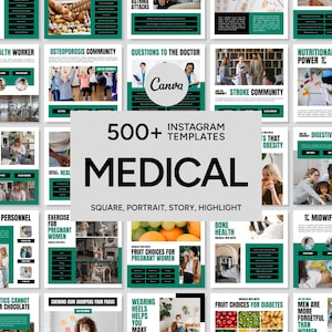 Medical Canva Template, Medical Social Media Template, Medical Instagram Template, Medical Insta Template, Medical Small Business Template