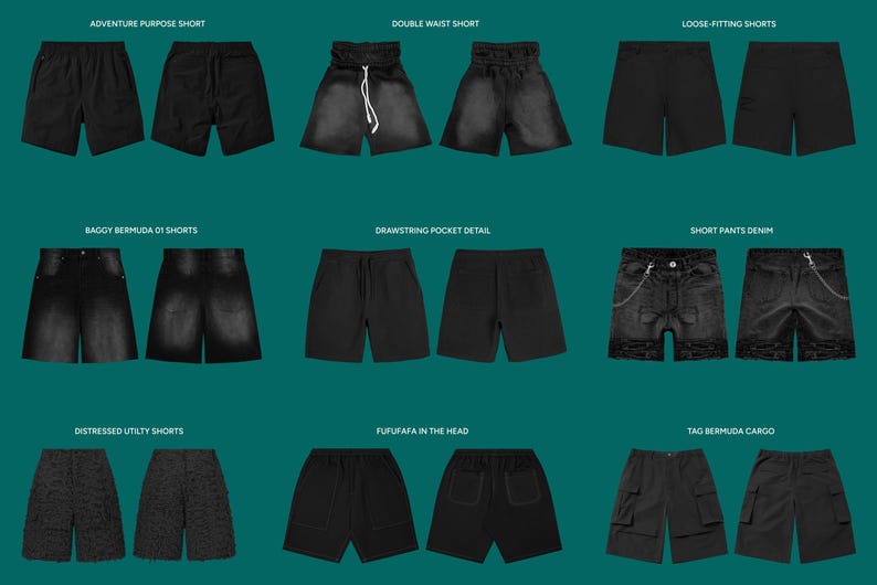 Apparel Mockup Collection: Realistic Streetwear Design Display & Urban Fashion Tech Pack Style Clothing Pack