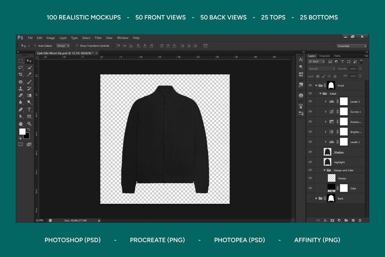 Apparel Mockup Collection: Realistic Streetwear Design Display & Urban Fashion Tech Pack Style Clothing Pack
