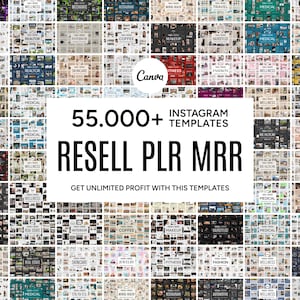 RESELL PLR MRR, Canva Template, Social Media Template, Instagram Template, Feed Template, Post Template, Story Template, Highlight Template