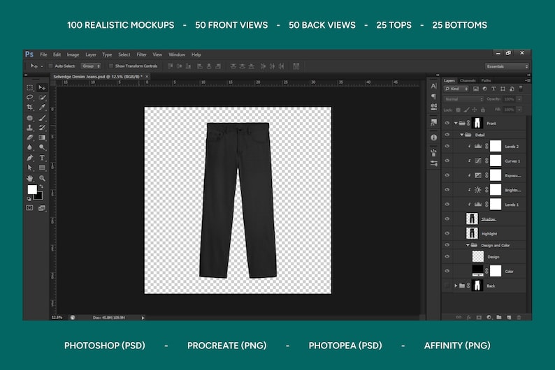 Apparel Mockup Collection: Realistic Streetwear Design Display & Urban Fashion Tech Pack Style Clothing Pack