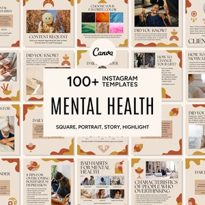 Mental Health Social Media Templates, Mental Health Social Media Posts, Mental Health Social Media Stories, Mental Health Social Media Icons