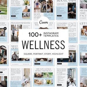 Wellness Templates, Wellness Canva, Wellness Social Media, Wellness Instagram, Wellness IG Feed Post, Wellness Content, Wellness Engagement