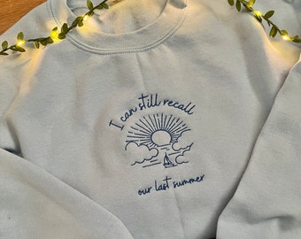 Our last summer embroidered sweatshirt | Mamma Mia inspired embroidered crewneck