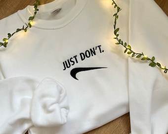 Just Don't besticktes Sweatshirt, bestickter Rundhalsausschnitt