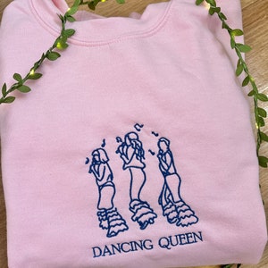 Dancing Queen besticktes Sweatshirt Von Mamma Mia inspirierter bestickter Rundhalsausschnitt Bild 6