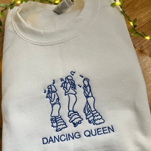 Dancing Queen besticktes Sweatshirt Von Mamma Mia inspirierter bestickter Rundhalsausschnitt Bild 3