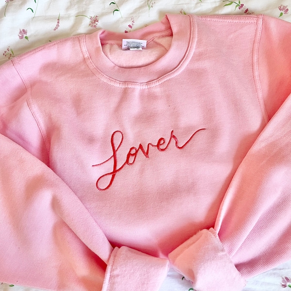 Lover embroidered sweatshirt | Taylor swift inspired embroidered crewneck