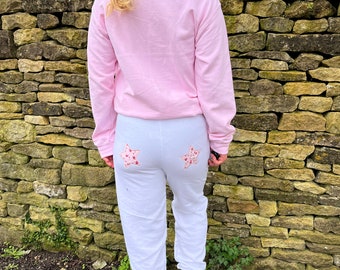 Rosie pantalones deportivos rosas con parche de estrellas