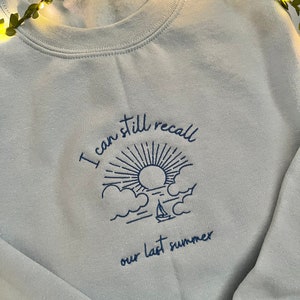 Unser letzter Sommer besticktes Sweatshirt Von Mamma Mia inspirierter bestickter Rundhalsausschnitt Bild 2