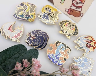 Elder Dragon Enamel Pins