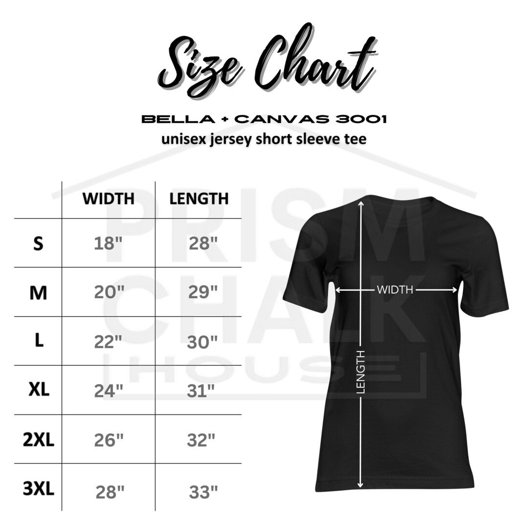 White Size Chart Minimalist Size Chart Bella Canvas Size Chart T white-size-chart-minimalist-size-chart-bella-canvas-size-chart-t