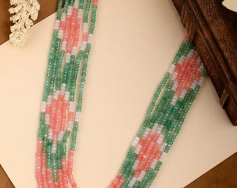 Multi Color Designer onex Necklace, 7 Layer for Girls & Women