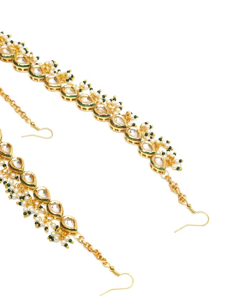 Kundan Studded Matha Patti, White Gold Plated Matha Patti, Headchain