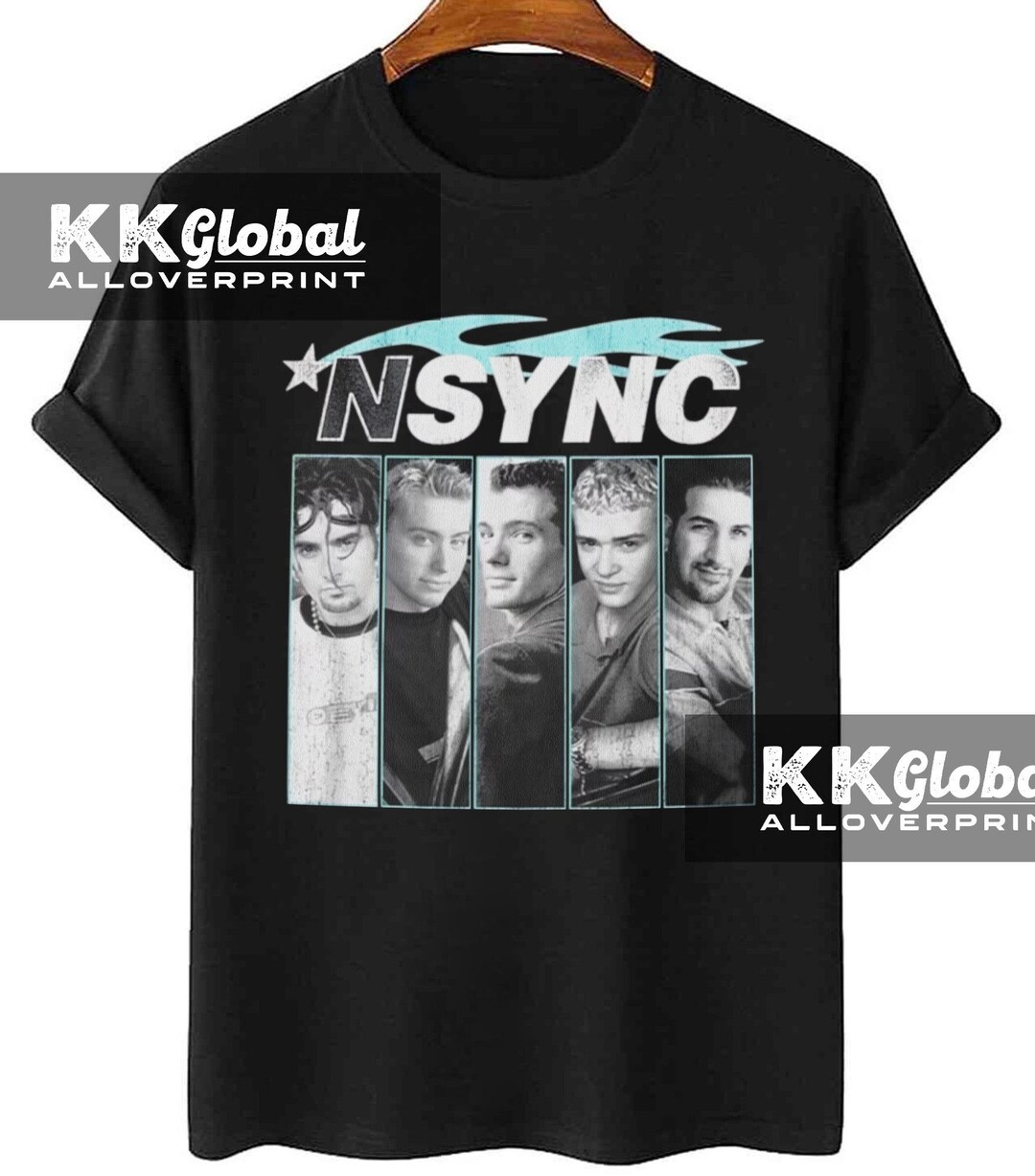 NSYNC Shirt NSYNC Blue Flame Logo Black Shirt Nsync Sweatshirt Etsy