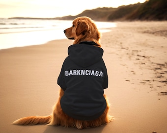 Custom Size Black Dog Hoodie with Reflective design