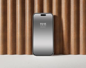 Modern iPhone Wallpaper Art Chrome Gradient, Minimalistic Silver Aesthetic Background For Apple Smartphone All Generation, Instant Download