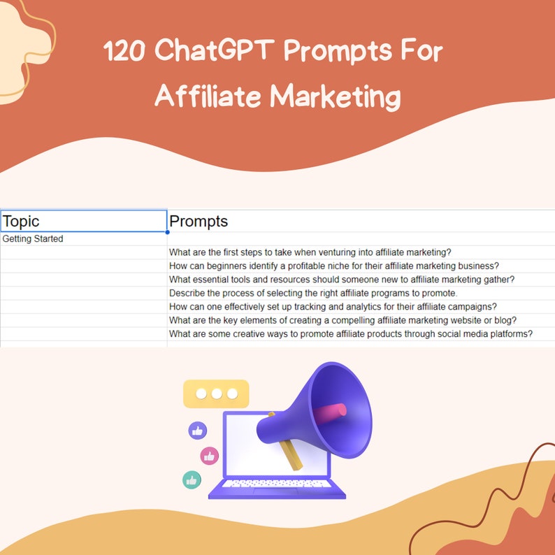 120 Chatgpt Prompts for Affiliate Marketing - Etsy