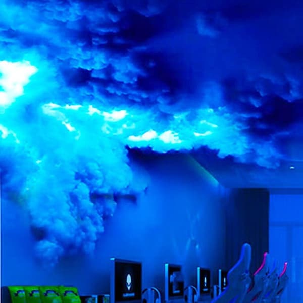 Wolkenlicht, 3D Donnerwolke LED-Licht Baumwollblitz Wolke Buntes Atmosphären-Nachtlicht, DIY Kreative Wolke beleuchtet Spielraum