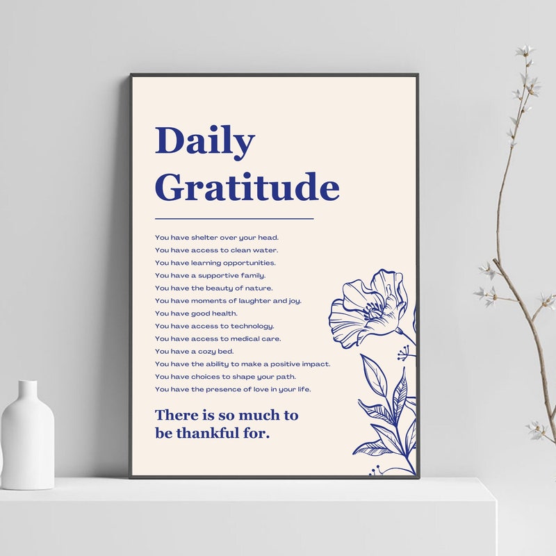 Gratitude Poster - Etsy