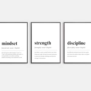 Gym Wall Art/Motivational Office, Definition Posters, Gift for Gym Rats, Motivational Gym Gift, Fitness Poster, Home Gym Decor, Office Decor