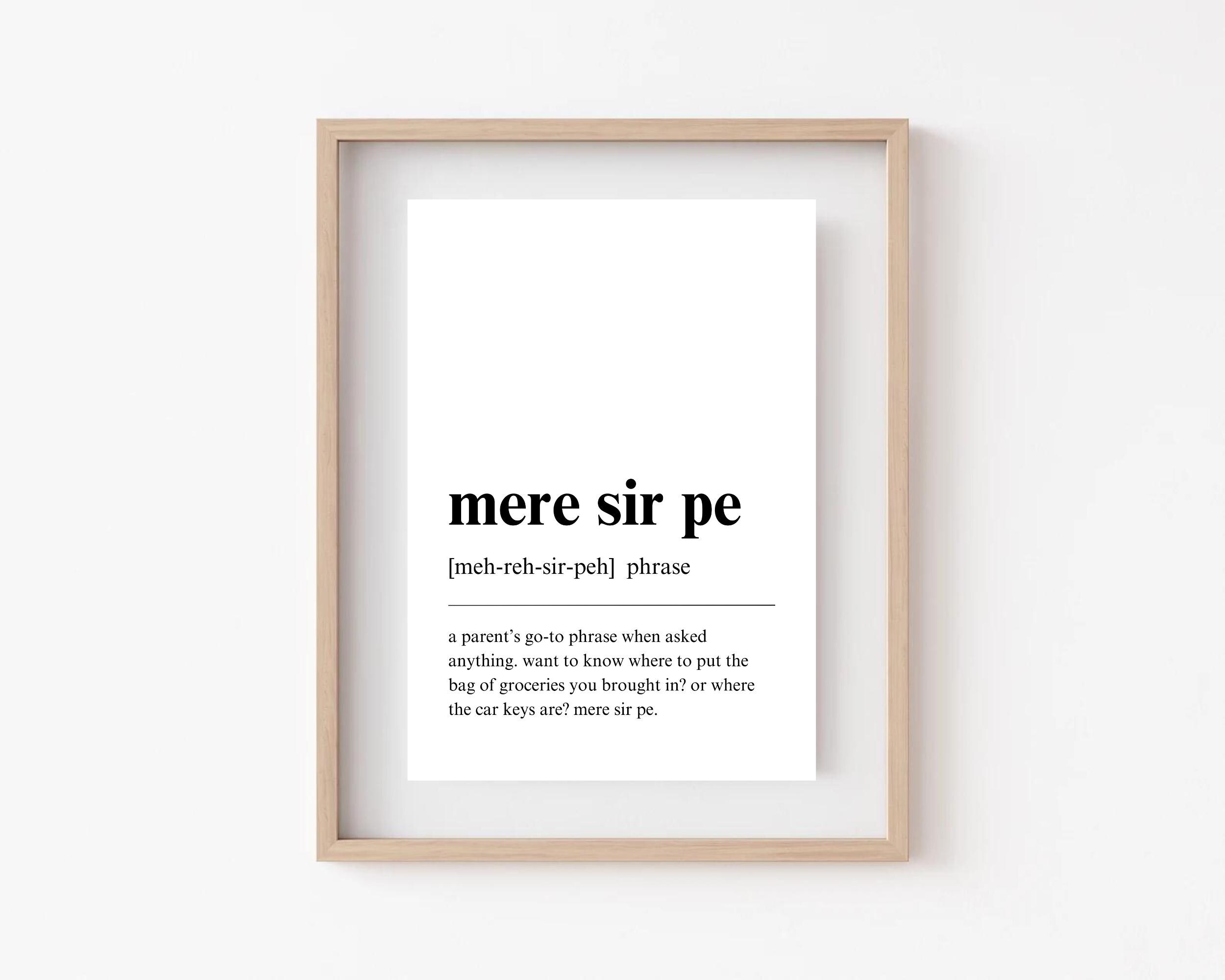 Hindi Office Wall Art, Set of 8 Prints, Funny Punjabi Urdu Phrases