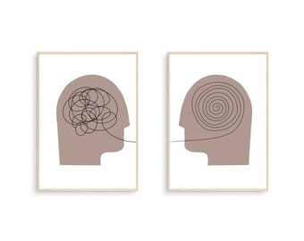Decoração de escritório de terapia, ajuda para falar, arte de escritório de terapeuta, decoração de parede, arte de escritório de conselheiro, arte de saúde mental, mentalidade de crescimento, autocuidado