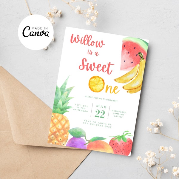 Mango Invitation Etsy