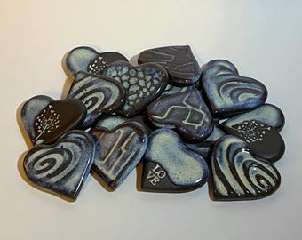 Conjunto de corazón de arcilla para reconocimiento del duelo con tarjeta de analogía, regalo conmemorativo