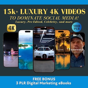 15K Luxury 4K Reels: Viral Social Media Content (Digital Download)