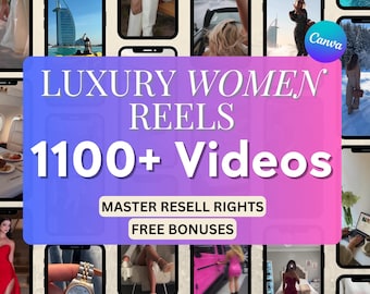 Luxury Woman Reels: 1100+ Instagram Video Templates (MRR/PLR)
