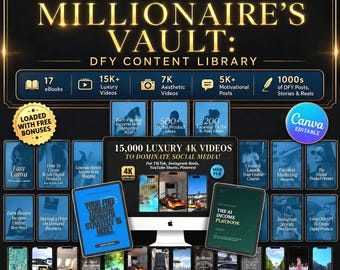 22,000+ Luxury 4K Reels, Social Templates, Faceless Content Bundle (MRR)
