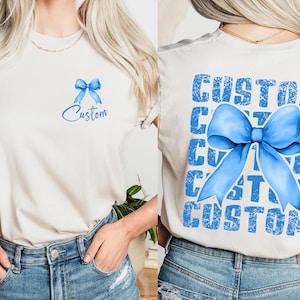 Custom Coquette Bows Mascot Shirt, Bows School Spirit T-shirt, Mascot Team Tee, Mascot Bow Shirt, School Spirit Shirt, Custom Mascot Shirts